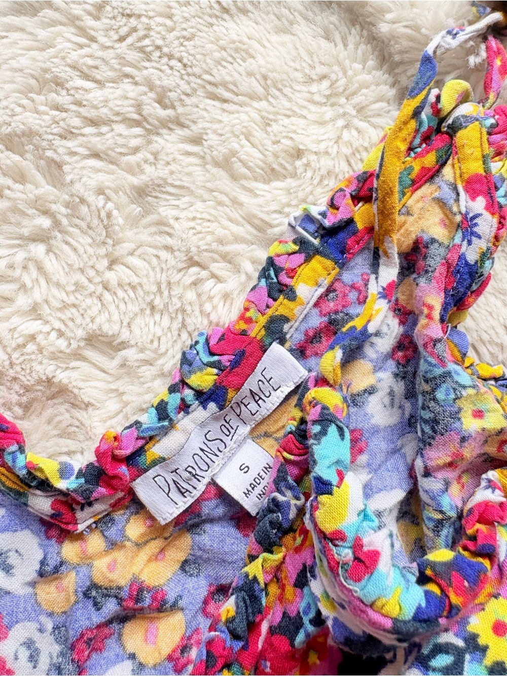 Patrons of Peace Festival Boho Cottagecore Farmcore Flowy Sundress Babydoll Smal - Picture 8 of 12